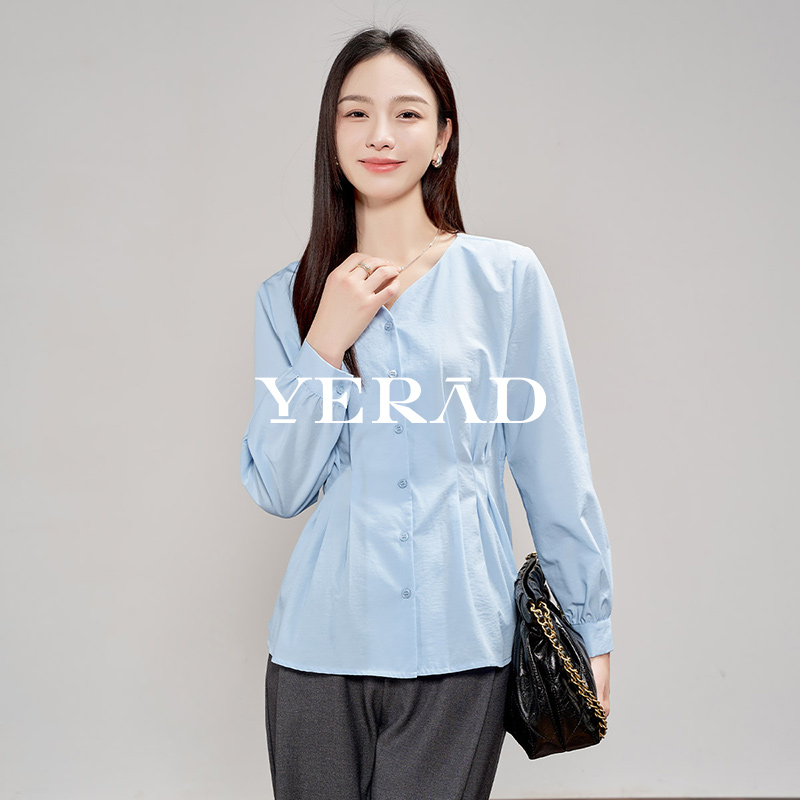 13143137.【娅丽达】气质轻奢衬衫女上衣时尚减龄百搭休闲衬衣女小衫