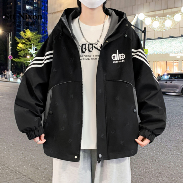 13143340.26年新款潮流青少年冲锋连帽夹克外套
