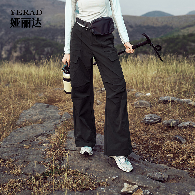 13143119.【娅丽达】美系伞兵裤女山系工装裤户外休闲女裤运动登山裤