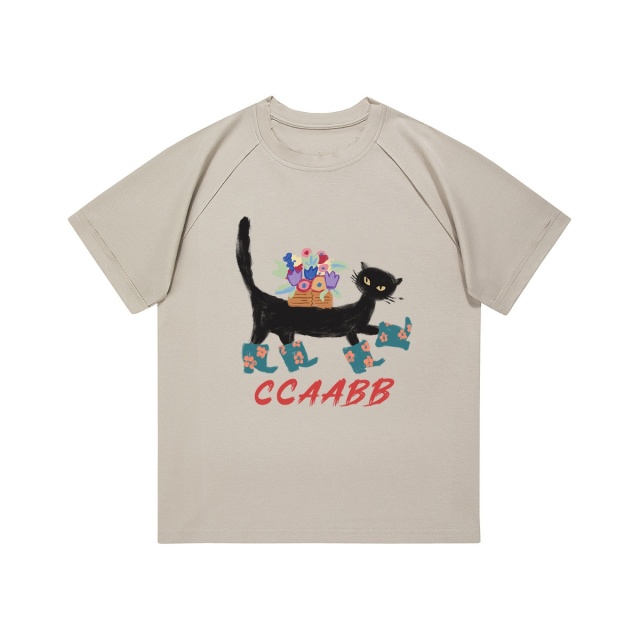 13714515.it ccaabb女装动物图案印花短袖t恤夏季甜美纯欲短上衣