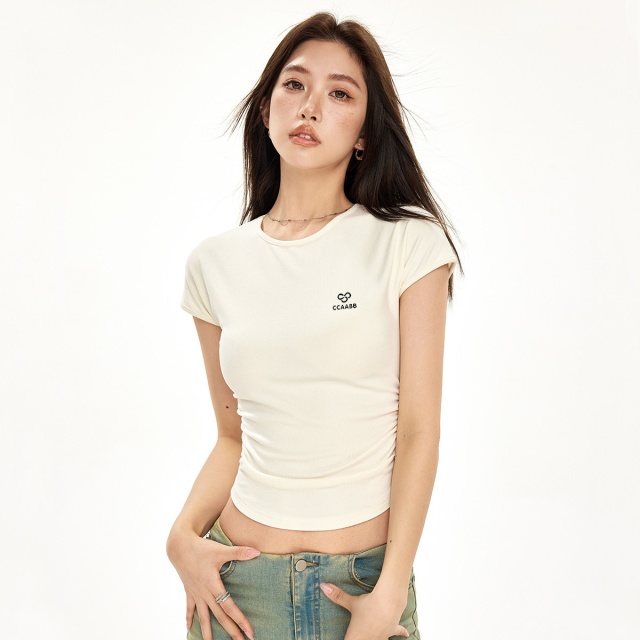13714542.it ccaabb纯欲辣妹装短袖t恤女夏季修身显瘦短款上衣服