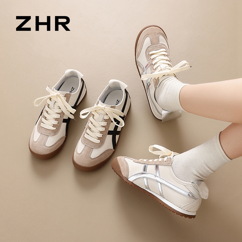13145258.【ZHR则则】德训鞋圆头系带平底女鞋[头层猪皮+超纤]