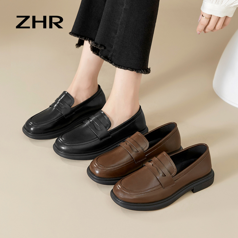 13145294.【ZHR则则】乐福鞋圆头套脚平底女鞋[超纤]
