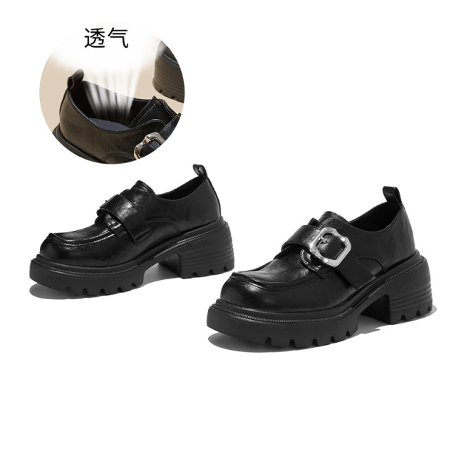 13145416.墨斯本真皮博肯小白鞋新款厚底增高鞋女休闲百搭板鞋通勤女鞋潮女款12553
