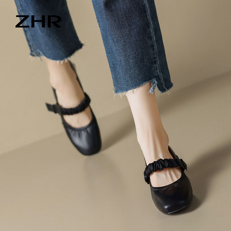 13146428.【ZHR则则】玛丽珍鞋方头搭扣粗跟女鞋[PU]