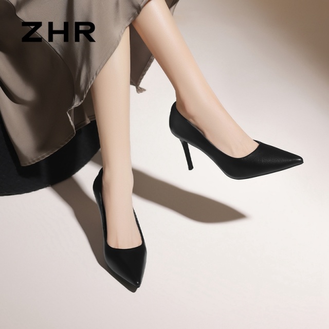 13146424.【ZHR则则】高跟鞋尖头套脚细跟女鞋[PU]