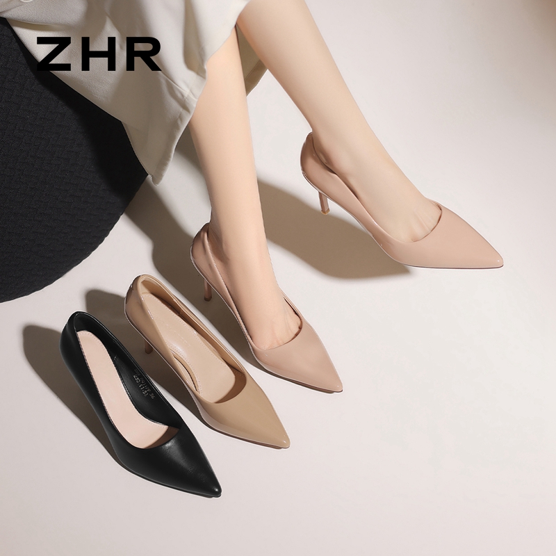 13146424.【ZHR则则】高跟鞋尖头套脚细跟女鞋[PU]