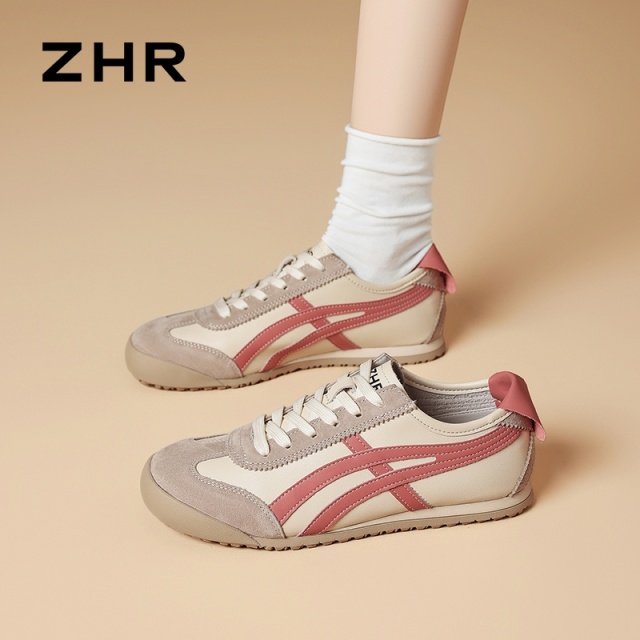 13148820.【ZHR则则】德训鞋圆头系带平底女鞋[超纤+头层猪皮]