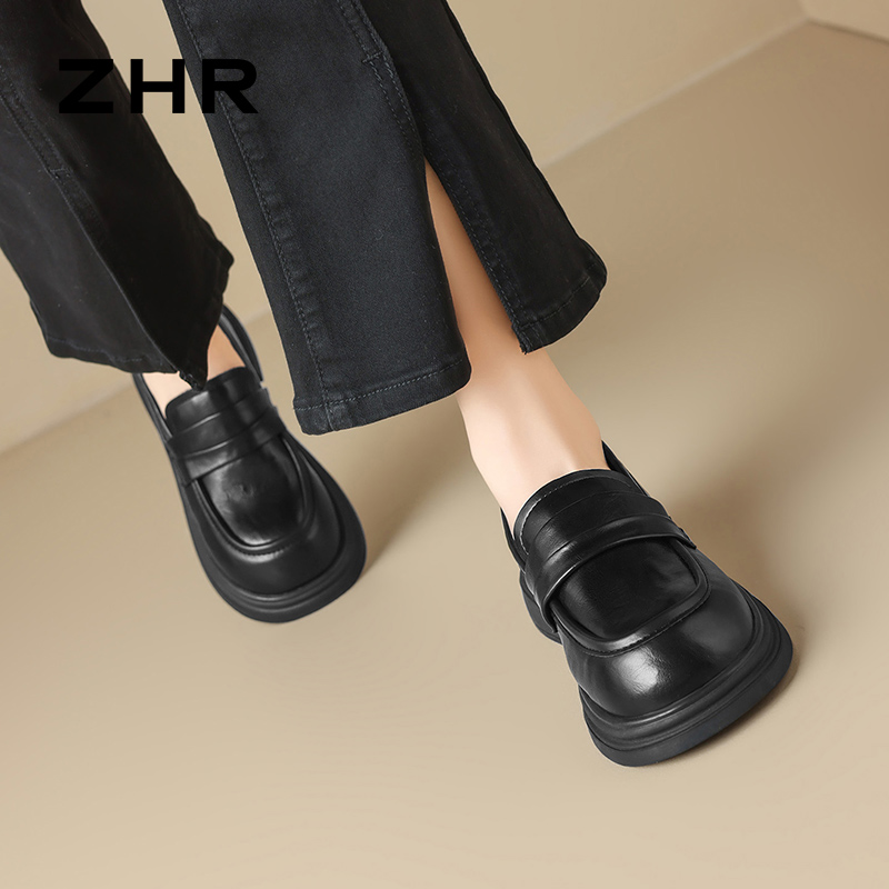 13148740.【ZHR则则】乐福鞋圆头套脚厚底女鞋[超纤]
