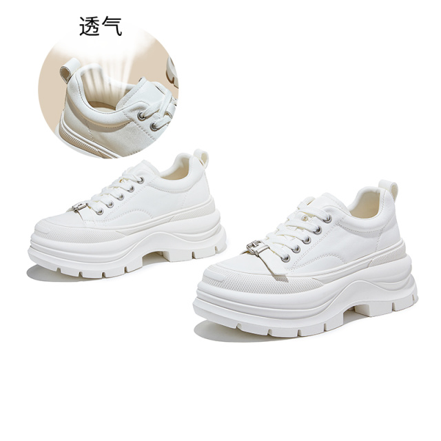 13147969.墨斯本头层牛皮小白鞋女新款糕厚底百搭休闲运动鞋不累脚女鞋潮12625