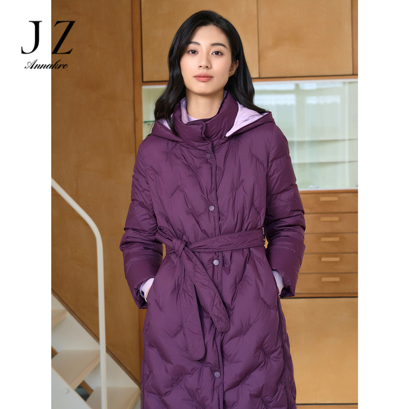 13149658.商场同款JZ玖姿优雅通勤收腰鸭绒羽绒女冬季新款JWED03105