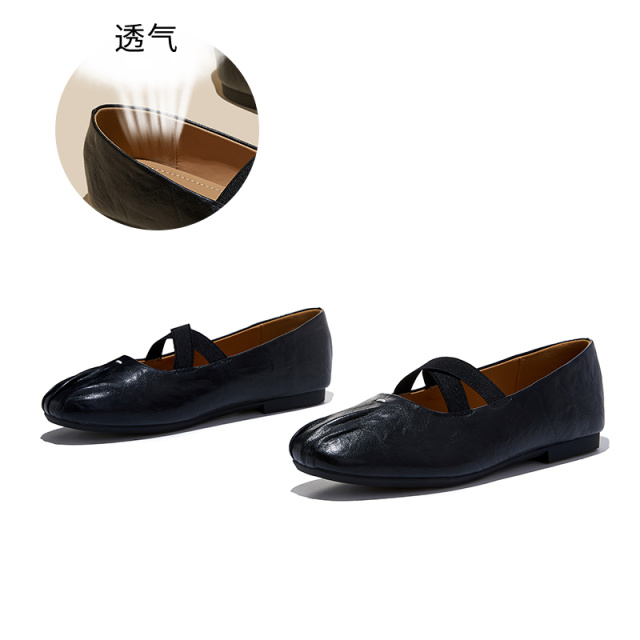 13147964.墨斯本头层羊皮鞋垫玛丽珍鞋女新款法式气质复古单鞋小香风女鞋12562