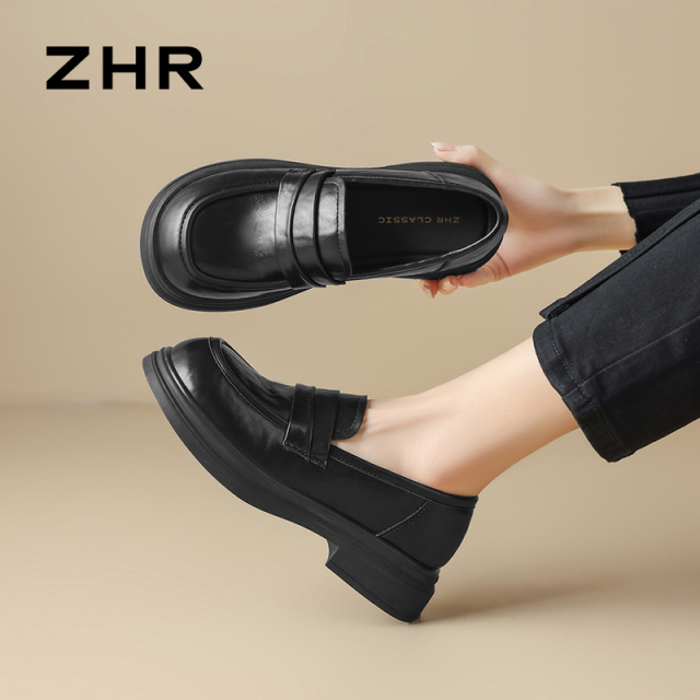 13148740.【ZHR则则】乐福鞋圆头套脚厚底女鞋[超纤]