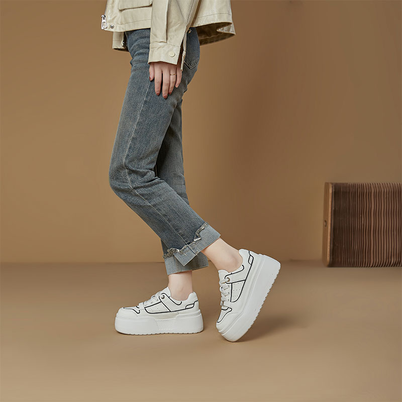 13150767.墨斯本乌拉草猪皮鞋垫真皮小白鞋女新款厚底增高女鞋休闲面包鞋女款12605