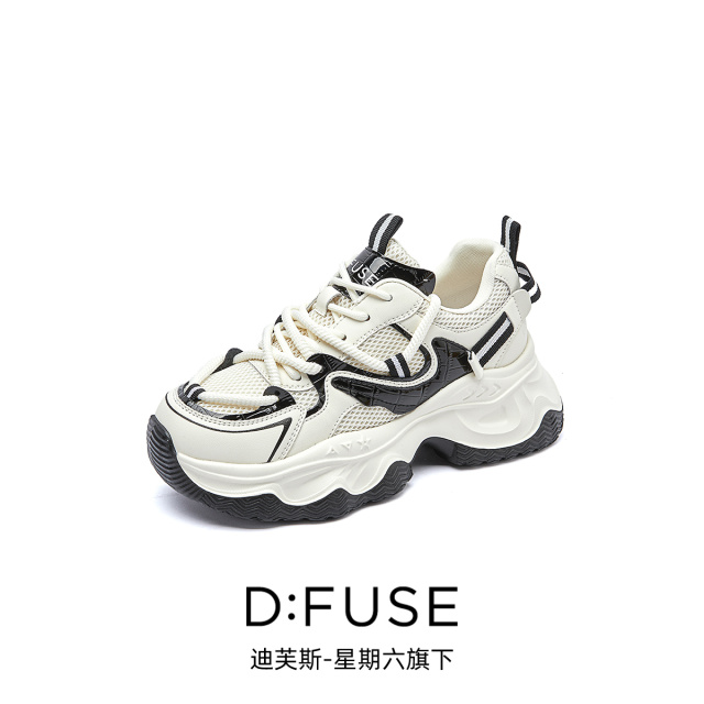 13156387.墨斯本D:Fuse/迪芙斯新款厚底增高运动休闲百搭女鞋星期六集团DFD111241I