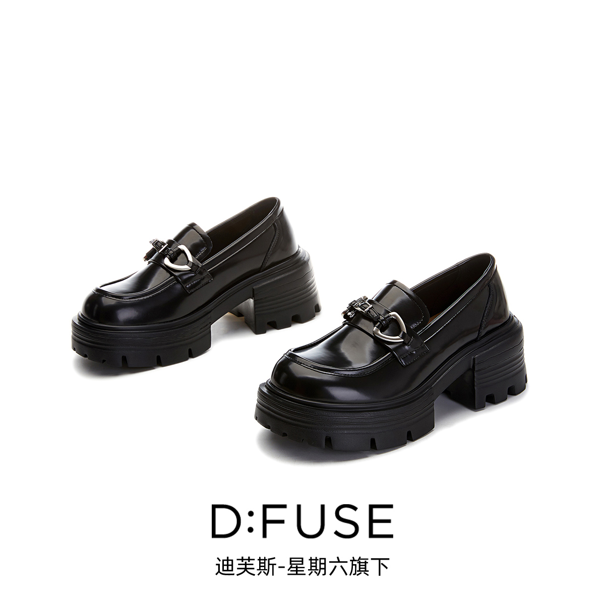 13157193.墨斯本D:Fuse/迪芙斯新款厚底增高运动休闲百搭女鞋星期六集团DFD111228I
