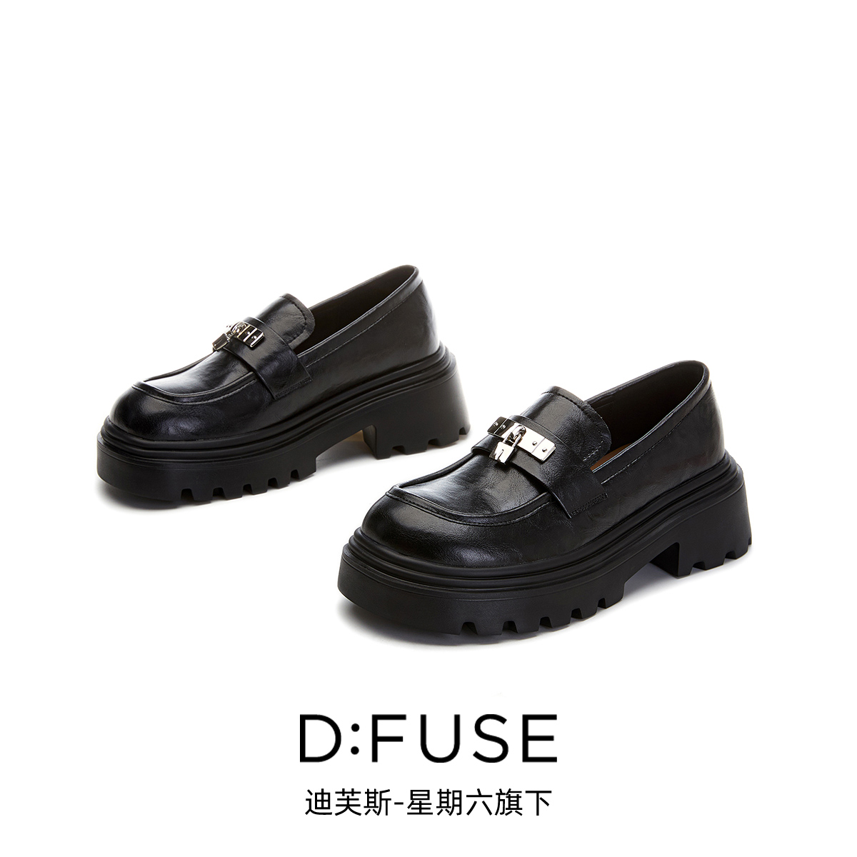 13157188.墨斯本D:Fuse/迪芙斯新款厚底增高运动休闲百搭女鞋星期六集团DFD111230I
