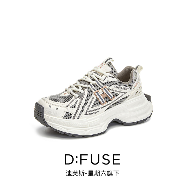 13156396.墨斯本D:Fuse/迪芙斯新款厚底增高运动休闲百搭女鞋星期六集团DF4311210J