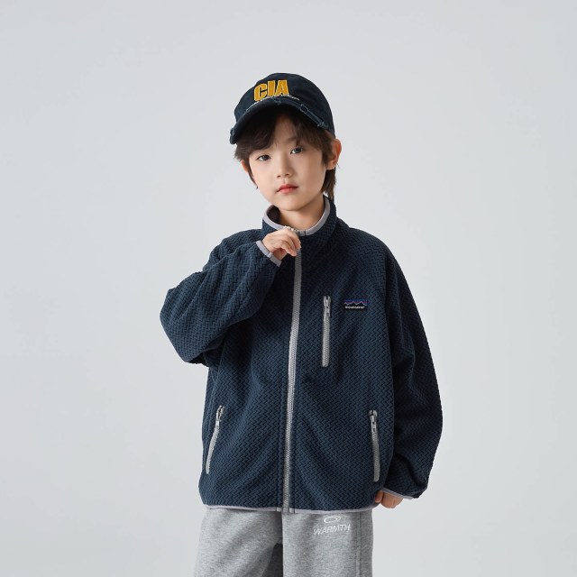 13692211.海妈家男童奥粒绒外套春秋装儿童保暖开衫2026新款男孩上衣童装