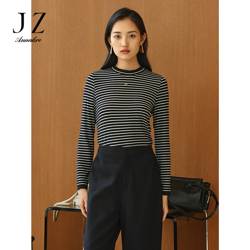 13152742.JZ玖姿商场同款休闲舒适羊毛肌底衣针织衫女2025春季新款