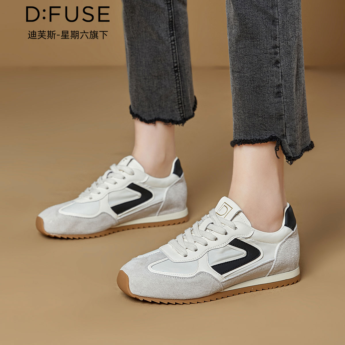 13157768.墨斯本D:Fuse/迪芙斯新款舒适增高休闲百搭时尚潮流女鞋星期六集团DFE111231I