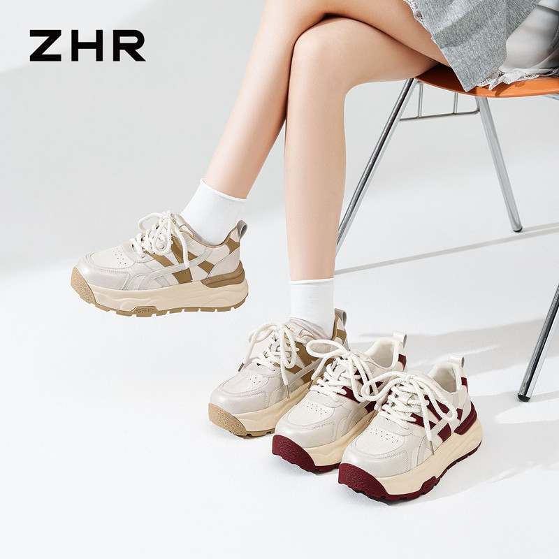 13161522.【ZHR则则】阿甘鞋圆头系带厚底女鞋[超纤]