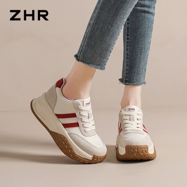 13161577.【ZHR则则】阿甘鞋圆头系带厚底女鞋[猪巴戈（二层猪皮）+雨伞布+超纤]