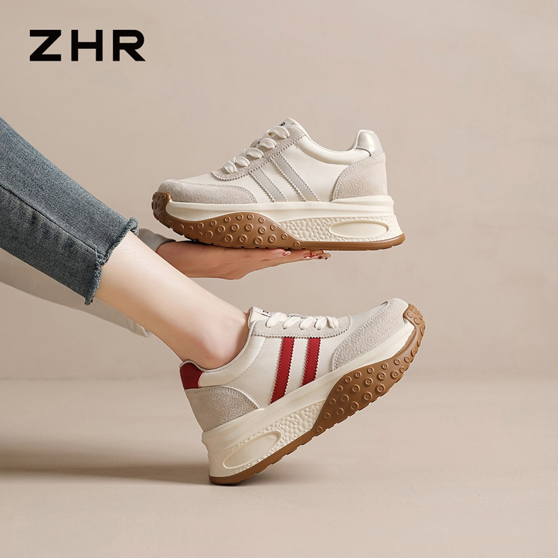 13161577.【ZHR则则】阿甘鞋圆头系带厚底女鞋[猪巴戈（二层猪皮）+雨伞布+超纤]