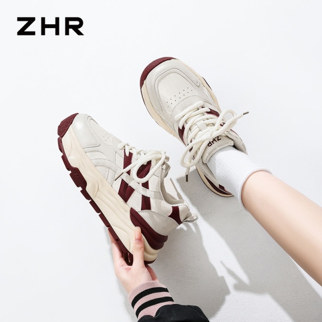 13161522.【ZHR则则】阿甘鞋圆头系带厚底女鞋[超纤]