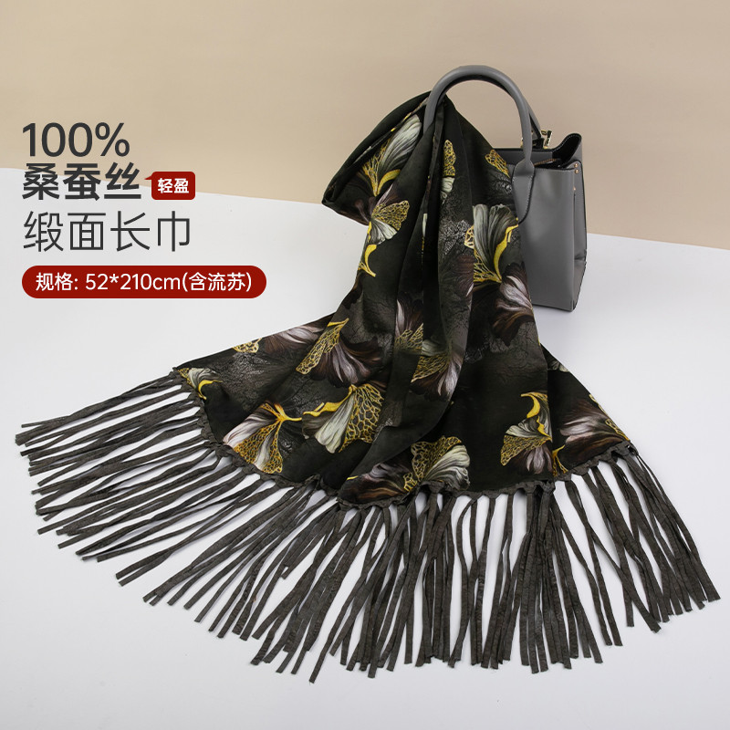 13314865.真丝丝巾女100桑蚕丝纱巾长巾围巾护肩披肩外搭送礼送朋友