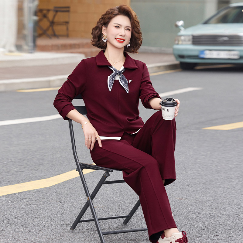 13174349.妈妈端庄大气春装套装休闲运动服春秋两件套女BTME8605