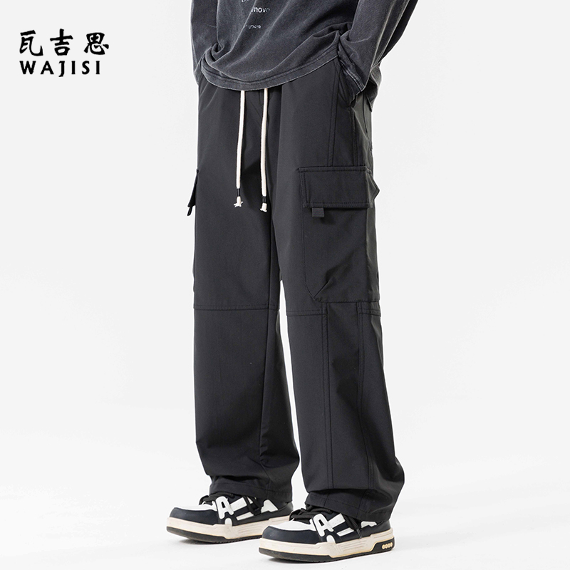 13176494.新款简约休闲裤春季新款男士款直筒宽松薄款秋季长裤