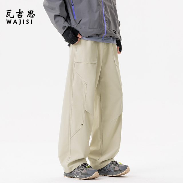 13176509.新款工装裤士休闲裤春秋季宽松加肥加大码直筒运动裤