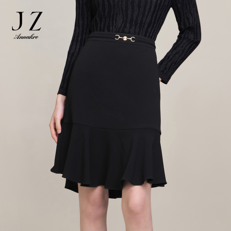 13187637.商场同款JZ玖姿醋酸鱼尾半身裙女装春季新款裙子JWDC20109