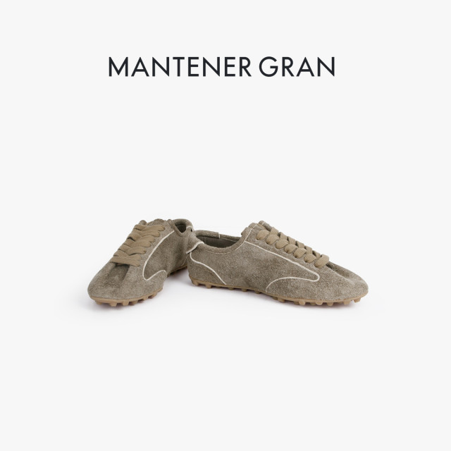 13190380.MG.休闲鞋Mantener Gran2026春季新款平底真皮时尚百搭复古休闲鞋运动鞋德训鞋女