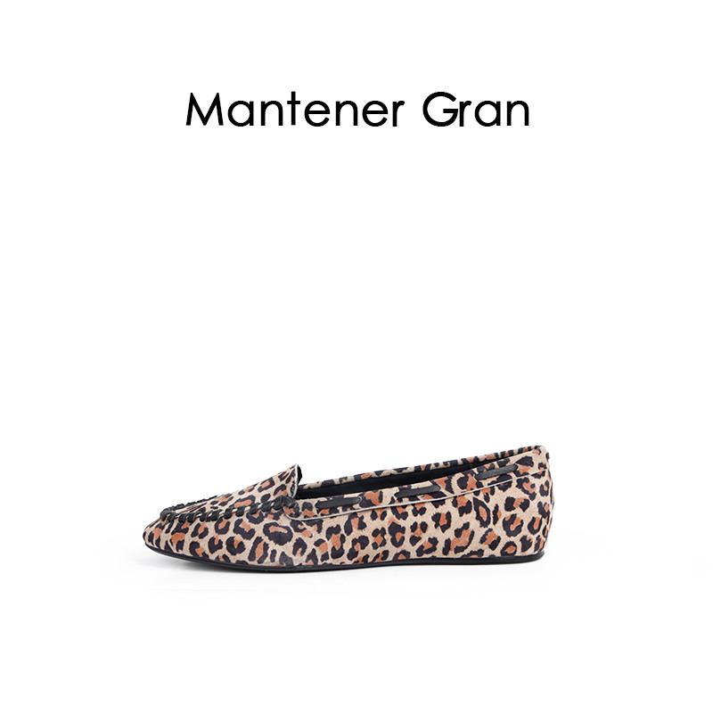 13190373.MG.单鞋Mantener Gran【羊反绒】舒适一脚蹬时装鞋女单鞋豹纹浅口时尚通勤女