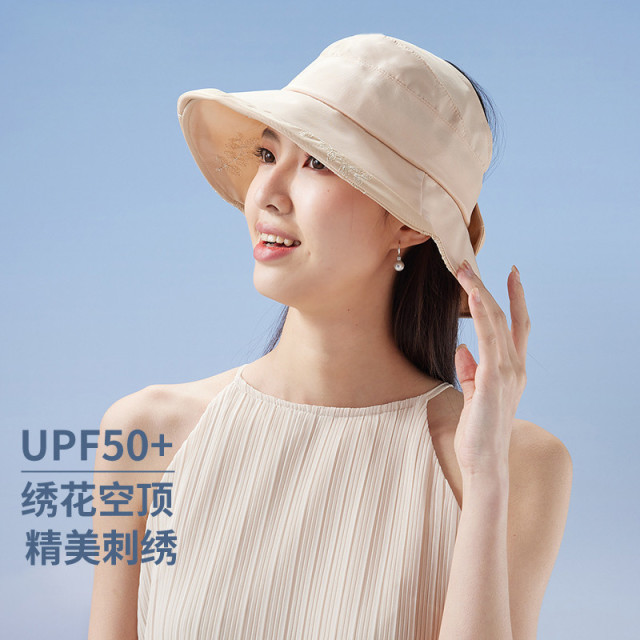 13210843.【防紫外线】空顶遮阳帽女夏季户外防晒冰丝帽子优雅防晒帽