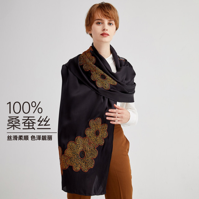 13266869.【云南新疆旅游穿搭】真丝丝巾女士纱巾【100%桑蚕丝】围巾礼盒