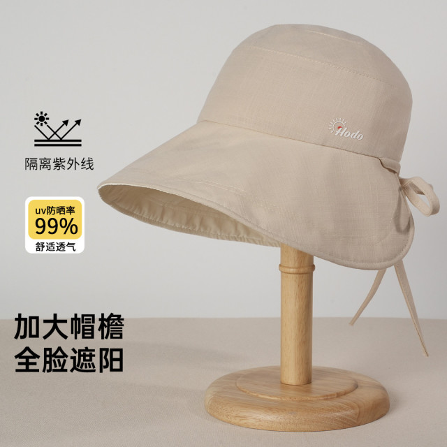 13265598.【防紫外线】大檐遮阳帽女士夏季户外防晒冰丝帽子