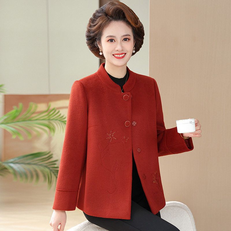 13202069.洋气妈妈春装短款立领外套贵夫人开衫BBS25060