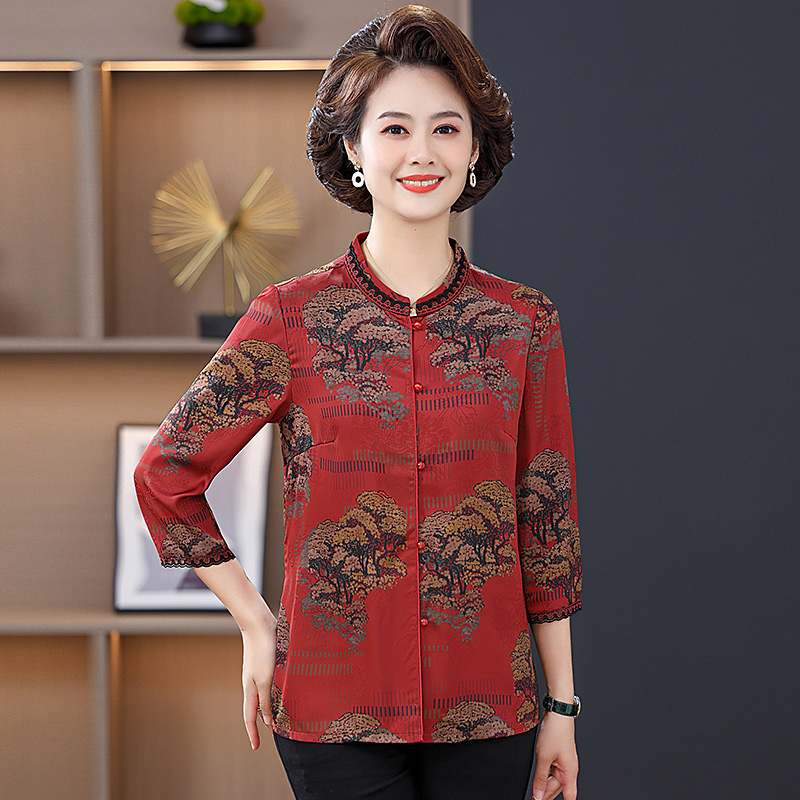 13207898.妈妈衬衫洋气高贵小衫上衣服女QBS23085