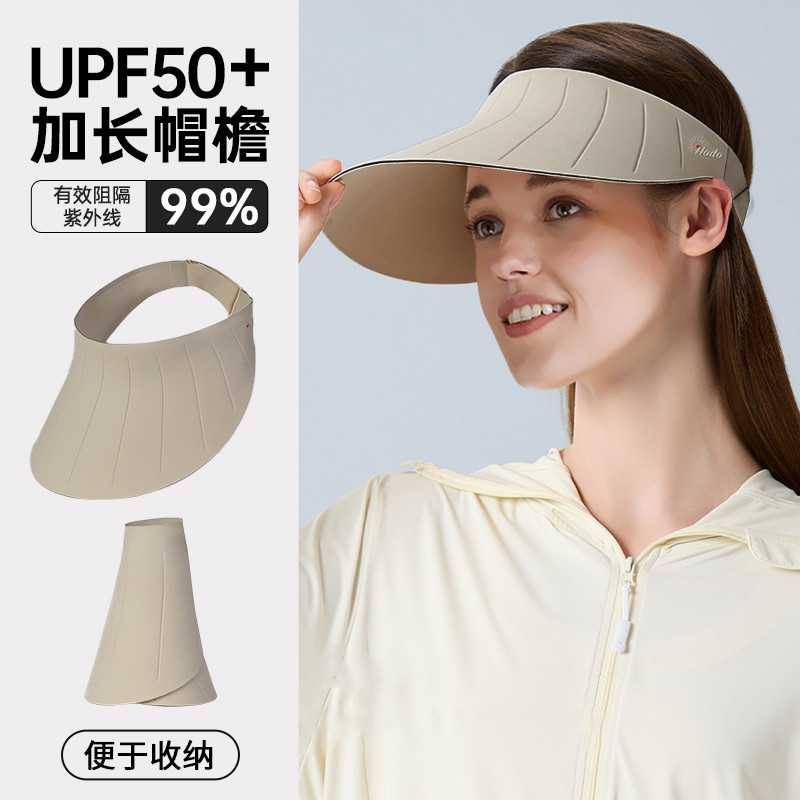 13219514.【防紫外线】空顶遮阳帽女士夏季户外防晒冰丝帽子