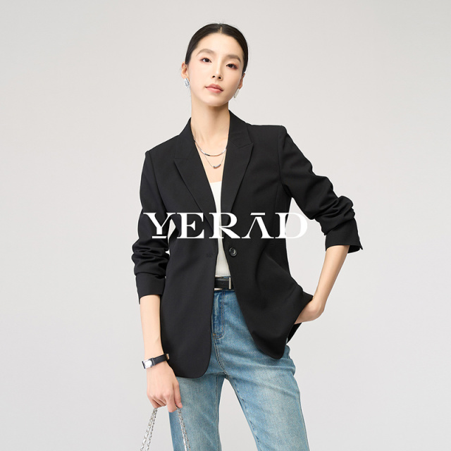 13215763.【娅丽达】高智感修身西装外套女高级感休闲通勤西服