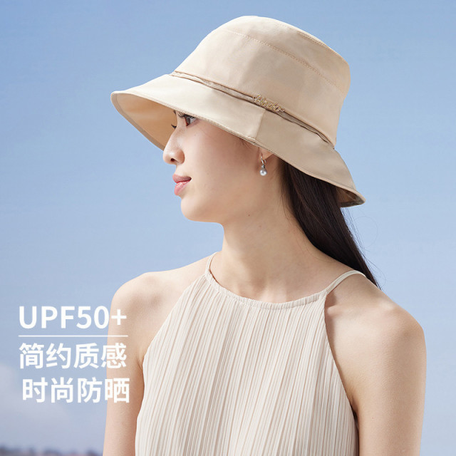 13215959.渔夫帽女【防紫外线】大檐遮阳帽女盆帽户外防晒帽可折叠简约帽子