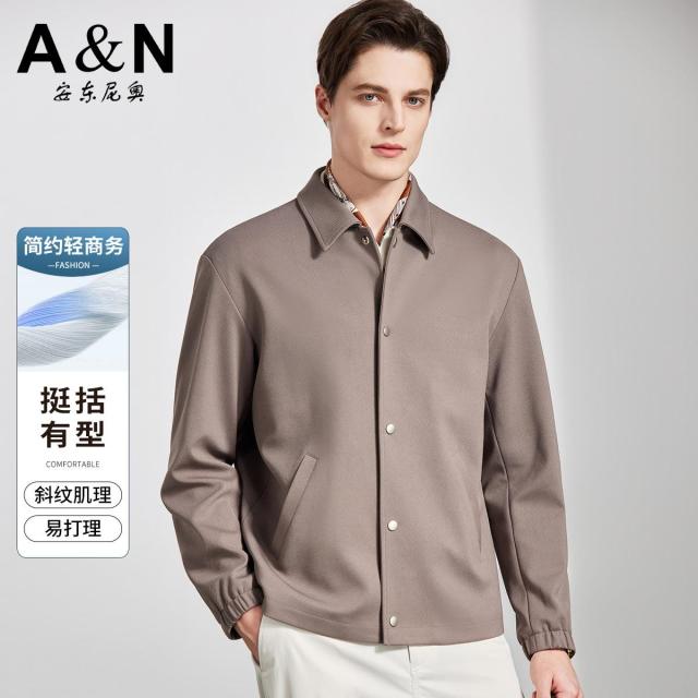 13218465.【顺滑挺括】简约新商务男士夹克外套春秋季时尚净色青年外套