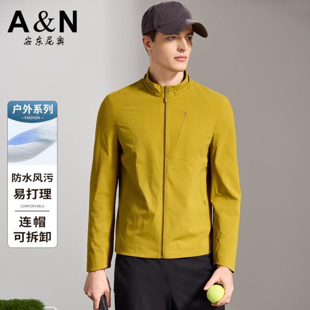 13218491.【连帽可拆夹克】轻户外防风易打理外套青年时尚休闲男士夹克