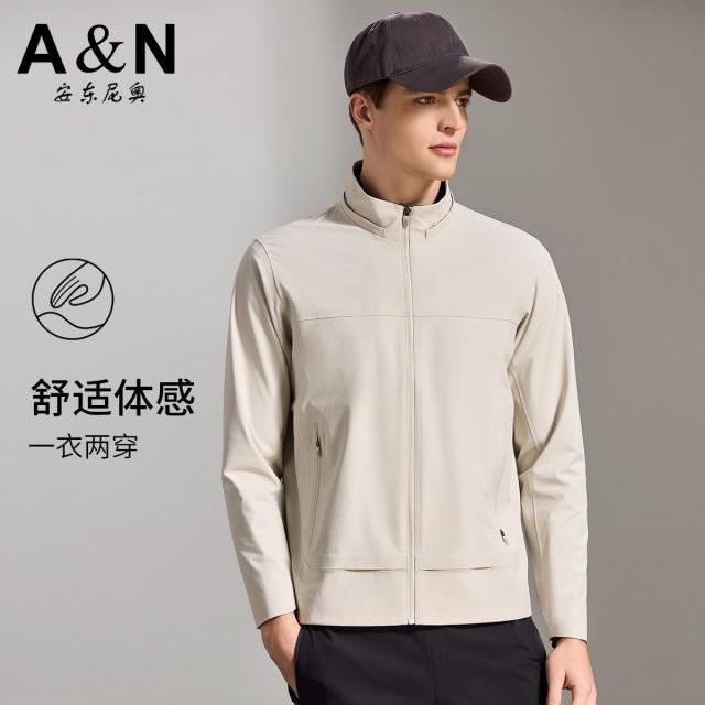 13218497.【连帽可脱卸】轻奢户外运动夹克男高级感春秋休闲易打理防风外套