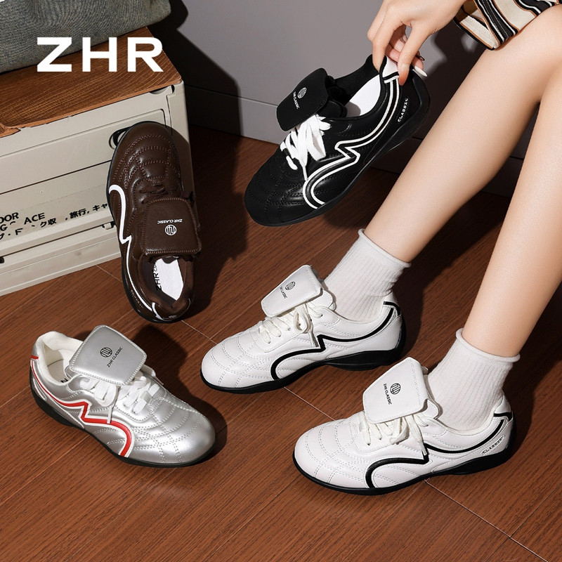 13844678.【ZHR则则】德训鞋圆头厚底系带女鞋[超纤]