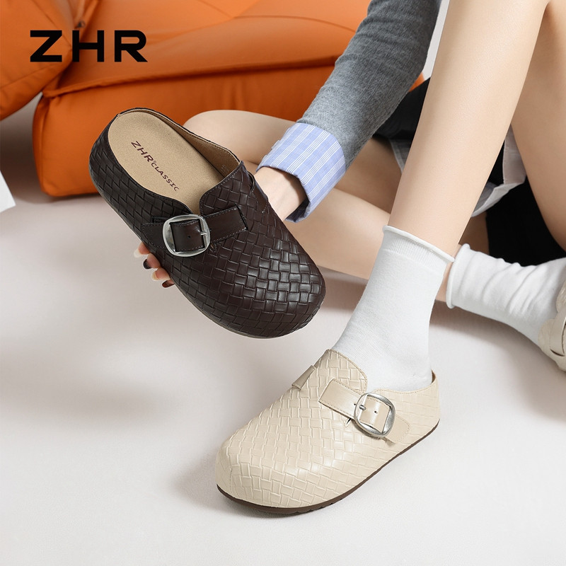 13223375.【ZHR则则】勃肯拖鞋圆头套脚厚底女鞋[PU]