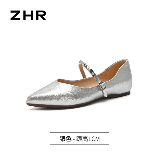 13844596.【ZHR则则】平底玛丽珍鞋尖头套脚平底女鞋[格利特]